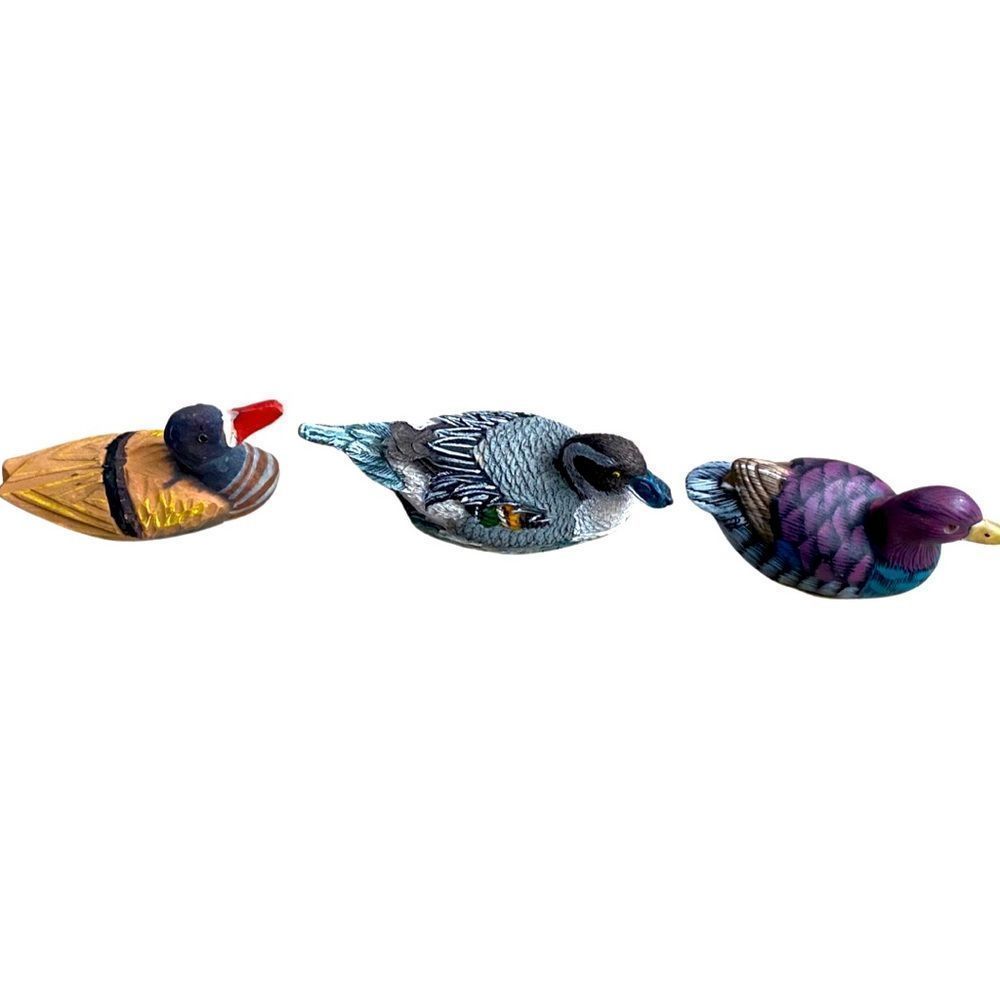 Lot of 3 Small Duck Figurines